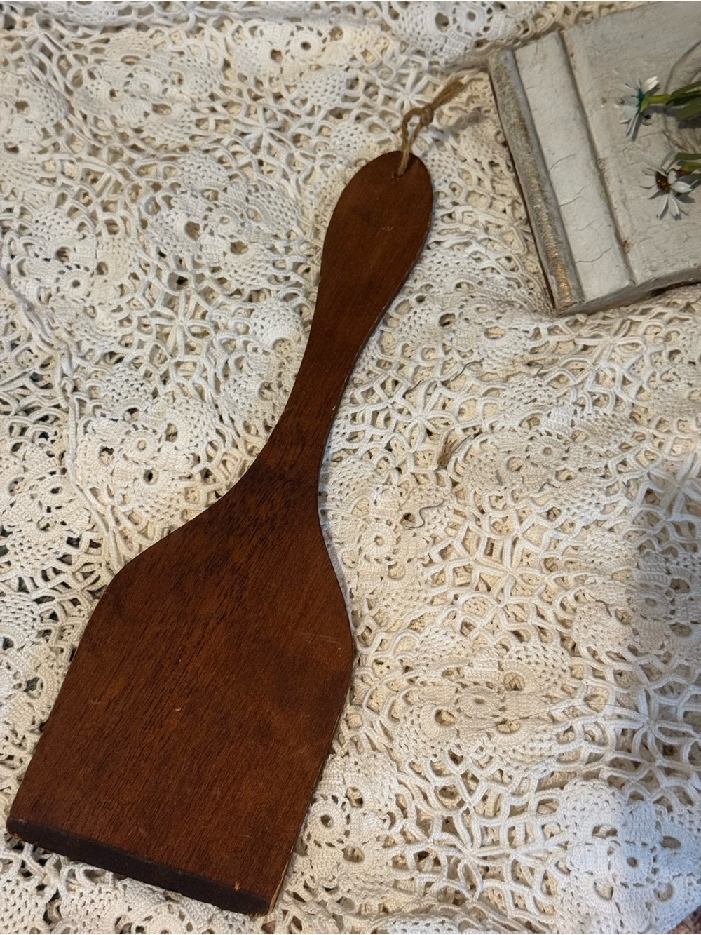 Vintage Primitive Wooden Welcome Paddle Wall Decor Folk Art Country Farmhouse